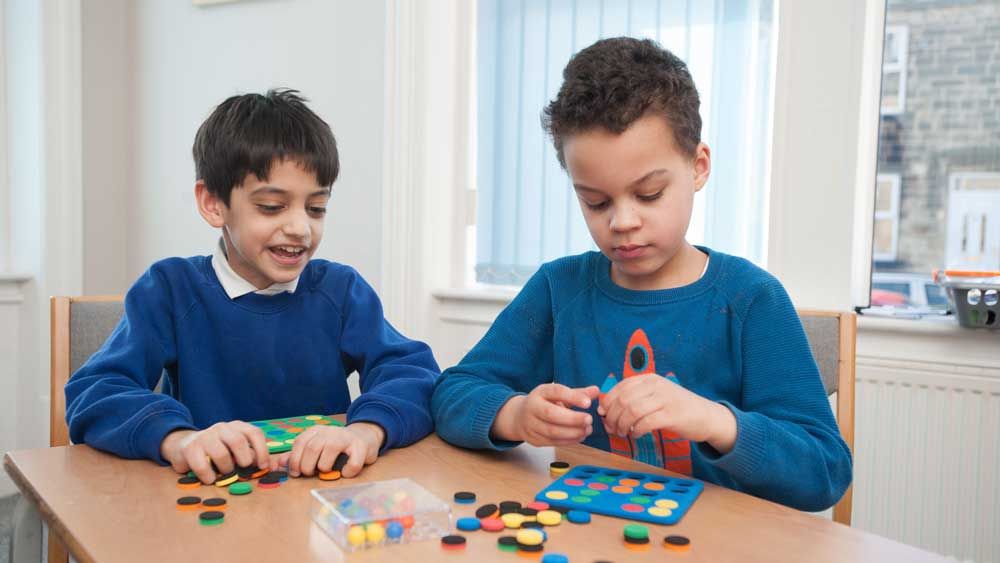 autistic children playing